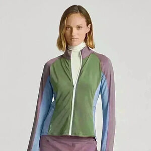 RLX Golf Ralph Lauren Women's M Color-Blocked Jersey Full-Zip Jacket NWT $168